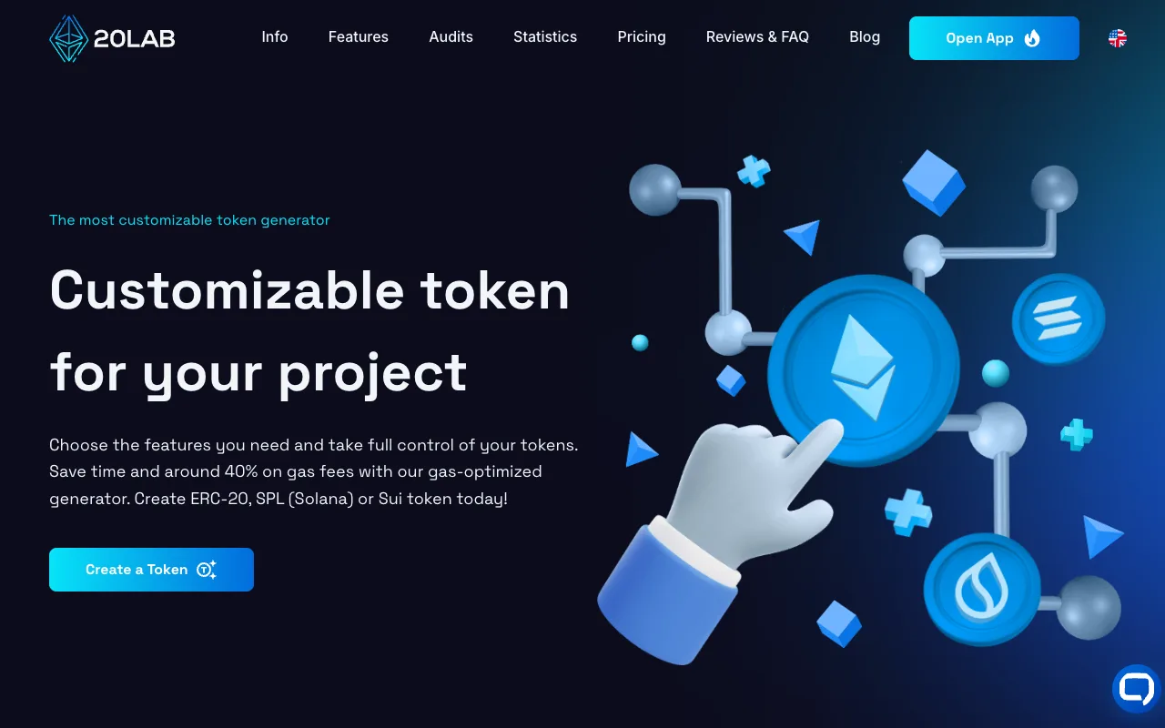 20lab website screenshot