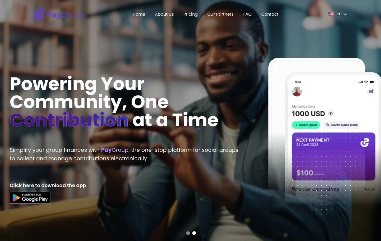PayGroup website screenshot